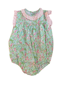James & Lottie - Baby Girl's Rosie Floral Bubble Onesie