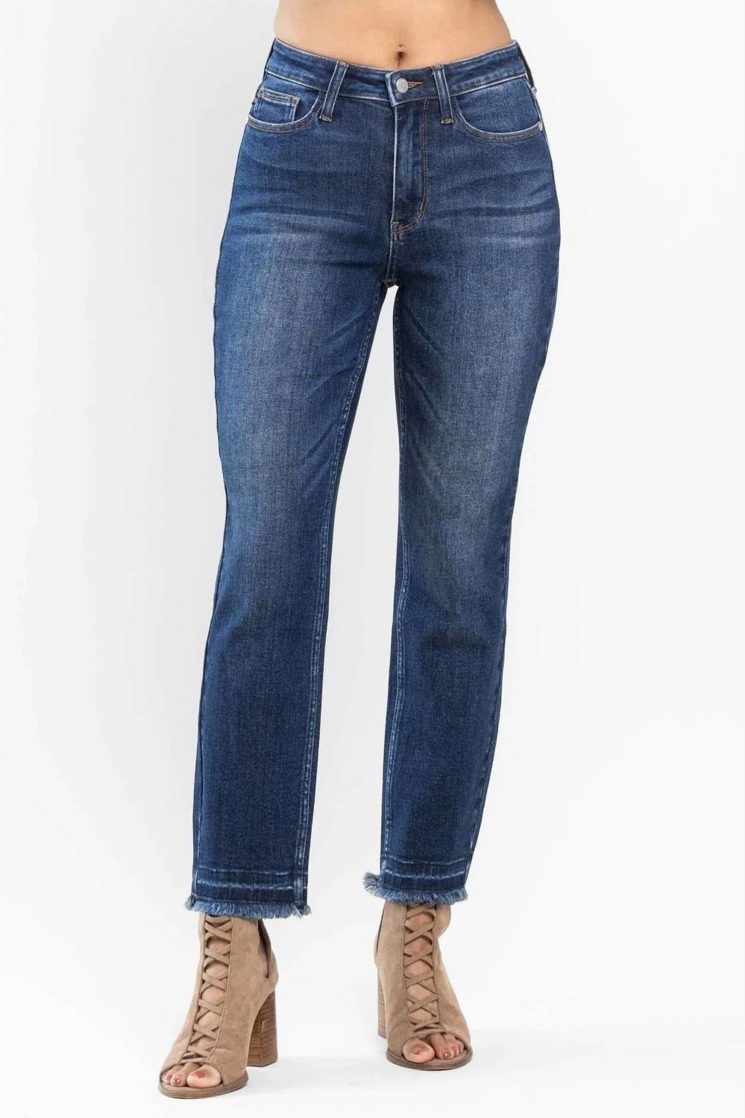 Judy Blue - High Waist Released Hem Slim Jeans
