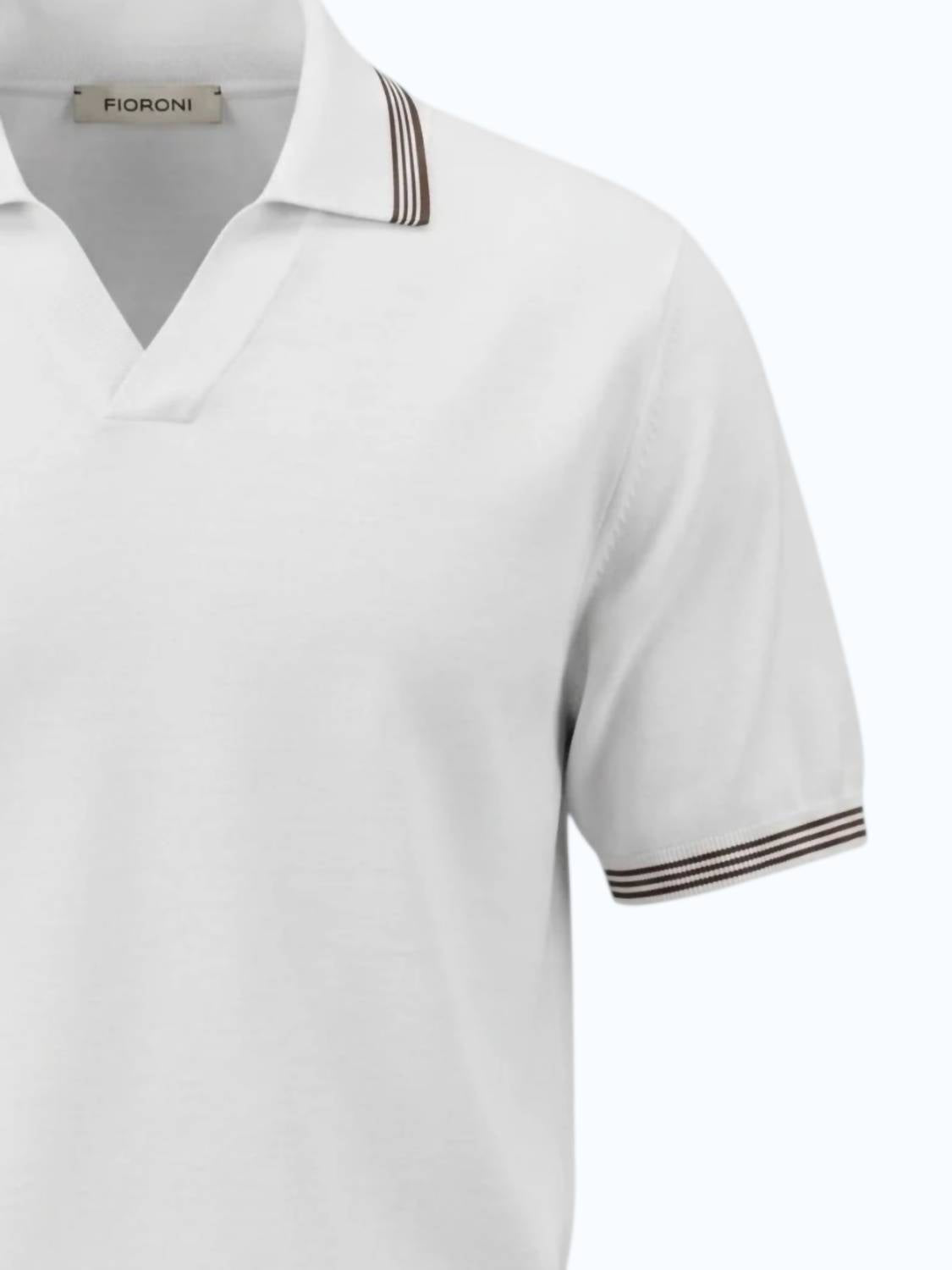 Fioroni Cashmere - Men's Cotton Johnny Collar Polo