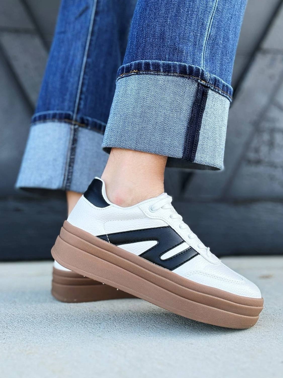 Let'S See Style - Women's Chunky Platform Low Top Sneakers