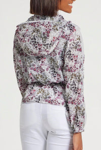Anatomie Printed August Windbreaker Jacket in abstract giraffe in girraffee - women's jacket - detail view