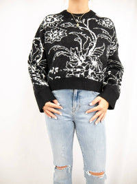 Dreamers - Women's Floral Crop Sweater