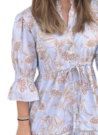 Nalu Kai Mini Dress in golden grove - women's dress - detail view