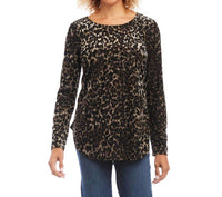 Karen Kane - Beverley Velvet Burnout Shirttail Top