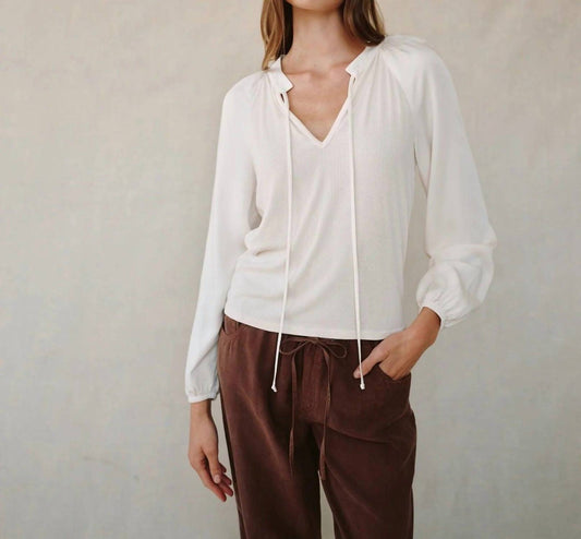 Bella Dahl - Long Sleeve Raglan Mixed Shirt