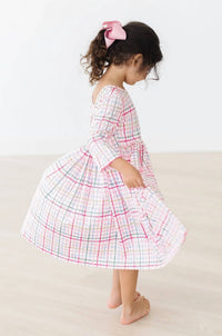 Mila & Rose - Three Quarter Sleeve Pocket Twirl Swirl Dress