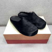 Marni - Men's Long Hair Calfskin Fussbett Sabot Shoes
