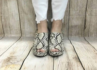 Corkys Footwear - Women's Snake Peep Toe Wedge Sandal
