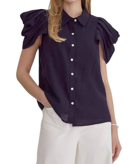 Entro - Button Up Collared Top