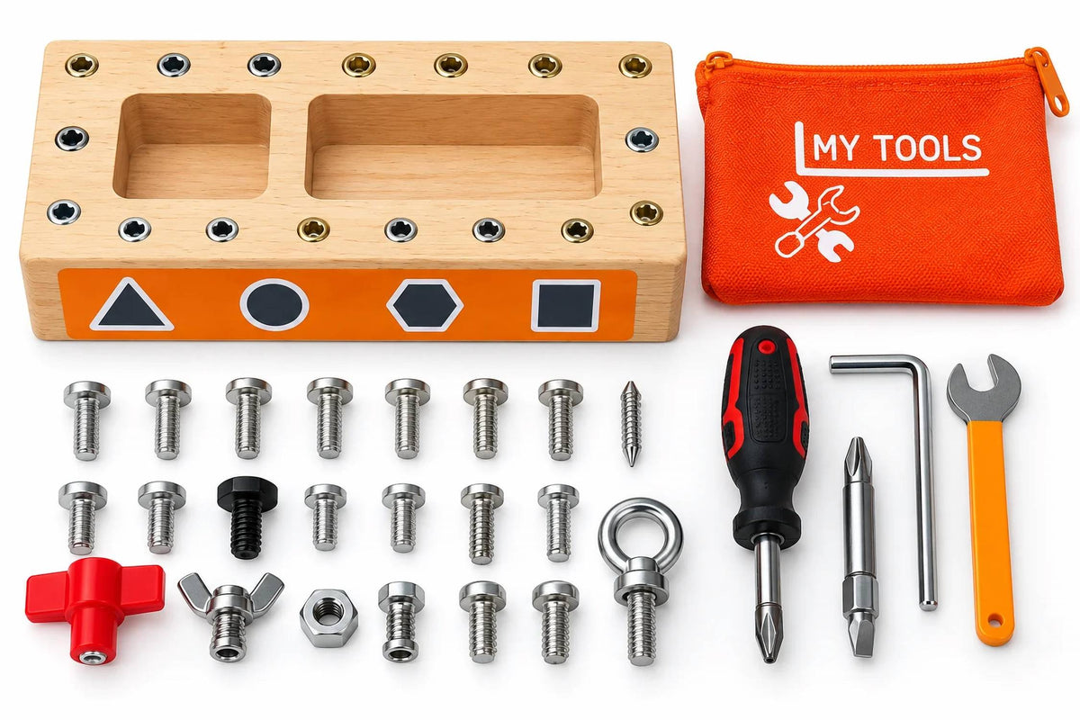 Little Xperts - Kids Wooden Fine Motor Skills And Learning Tool Set