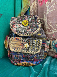 Kantha Bae - Women's Upcycled Embroidered Market Backpack
