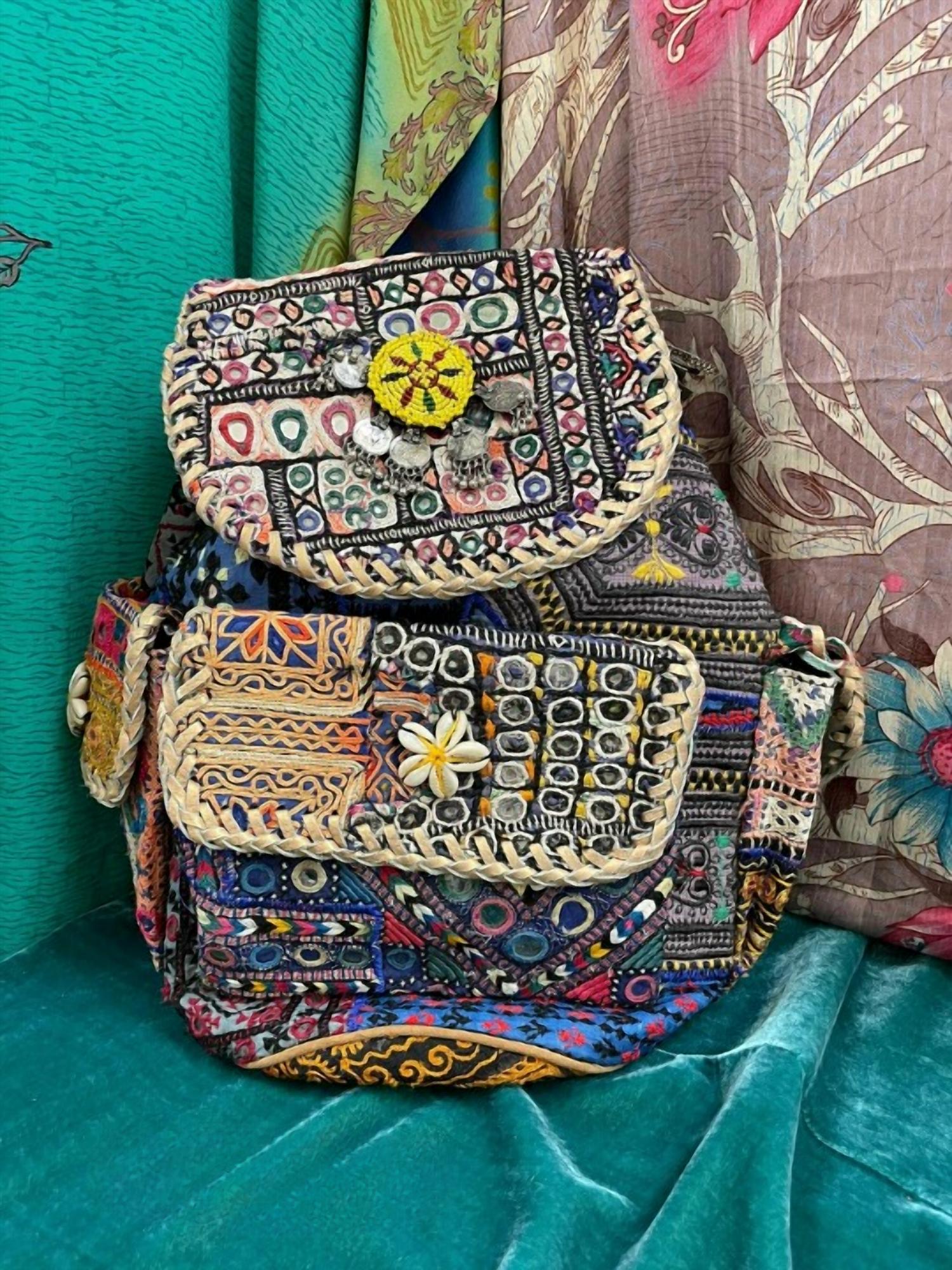 Kantha Bae - Women's Upcycled Embroidered Market Backpack