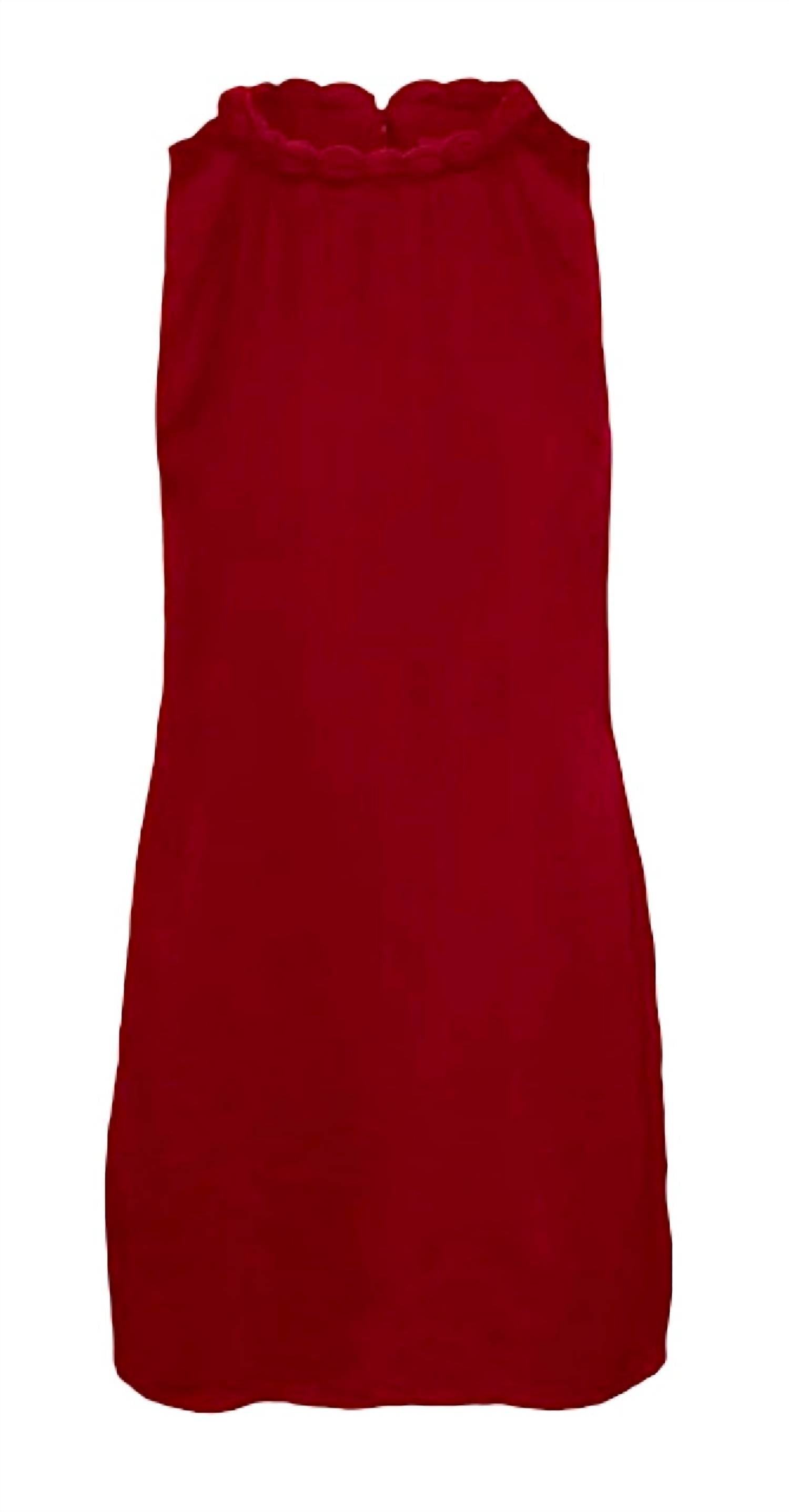 Naked Zebra - Neckline Accent Mini Shift Dress