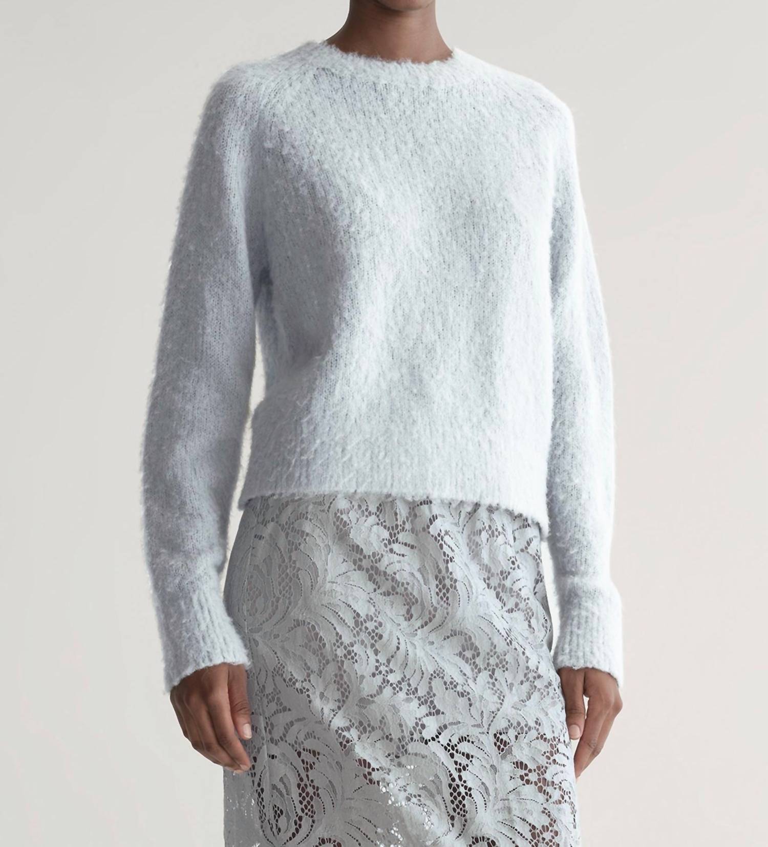 A.L.C. Frankie Brushed Alpaca Sweater in slate blue 1 - women's sweater