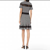 Michael Kors - Combo Check Cutout Mini Dress