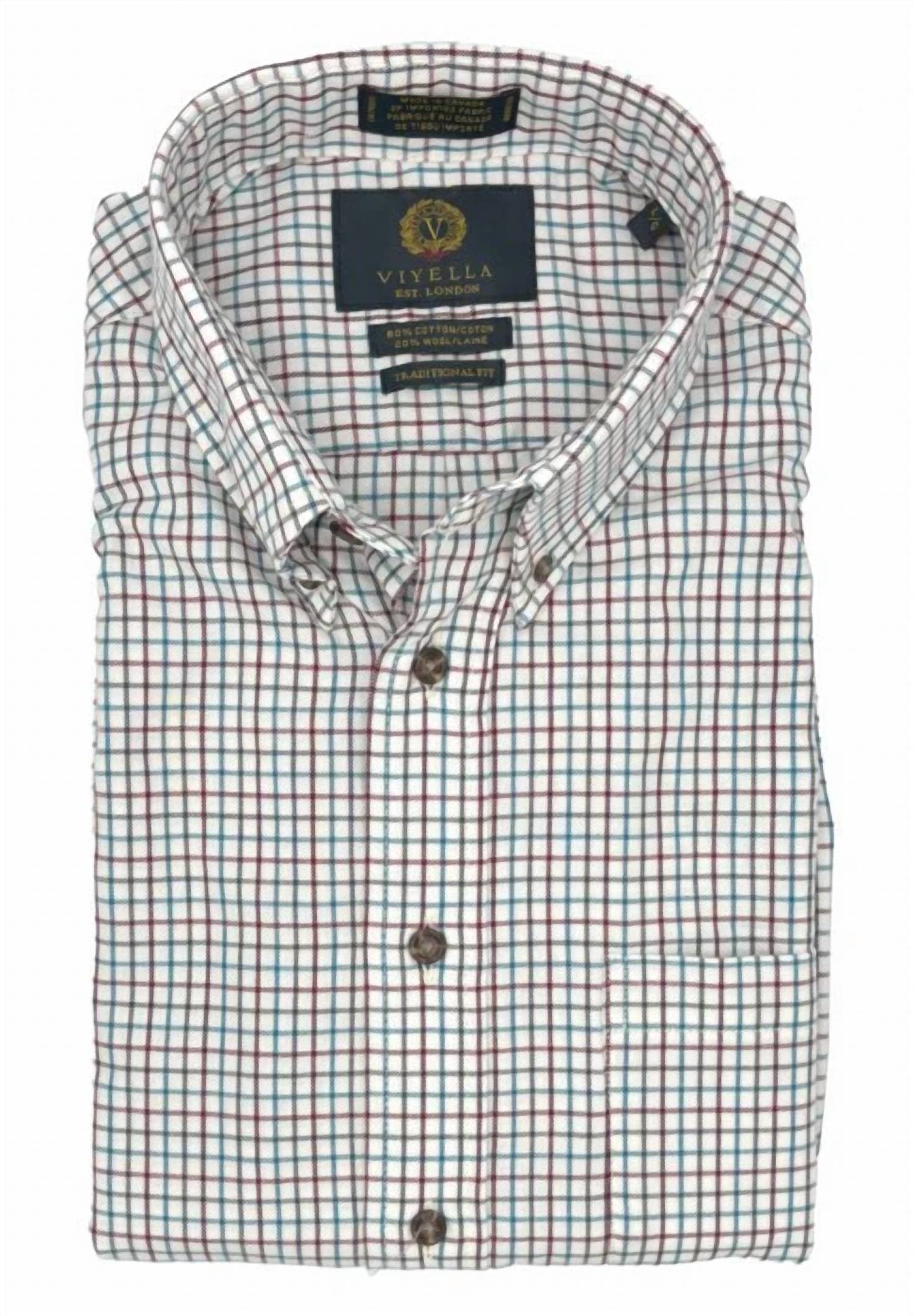Viyella - Men's Mini Tattersall Button Down Shirt