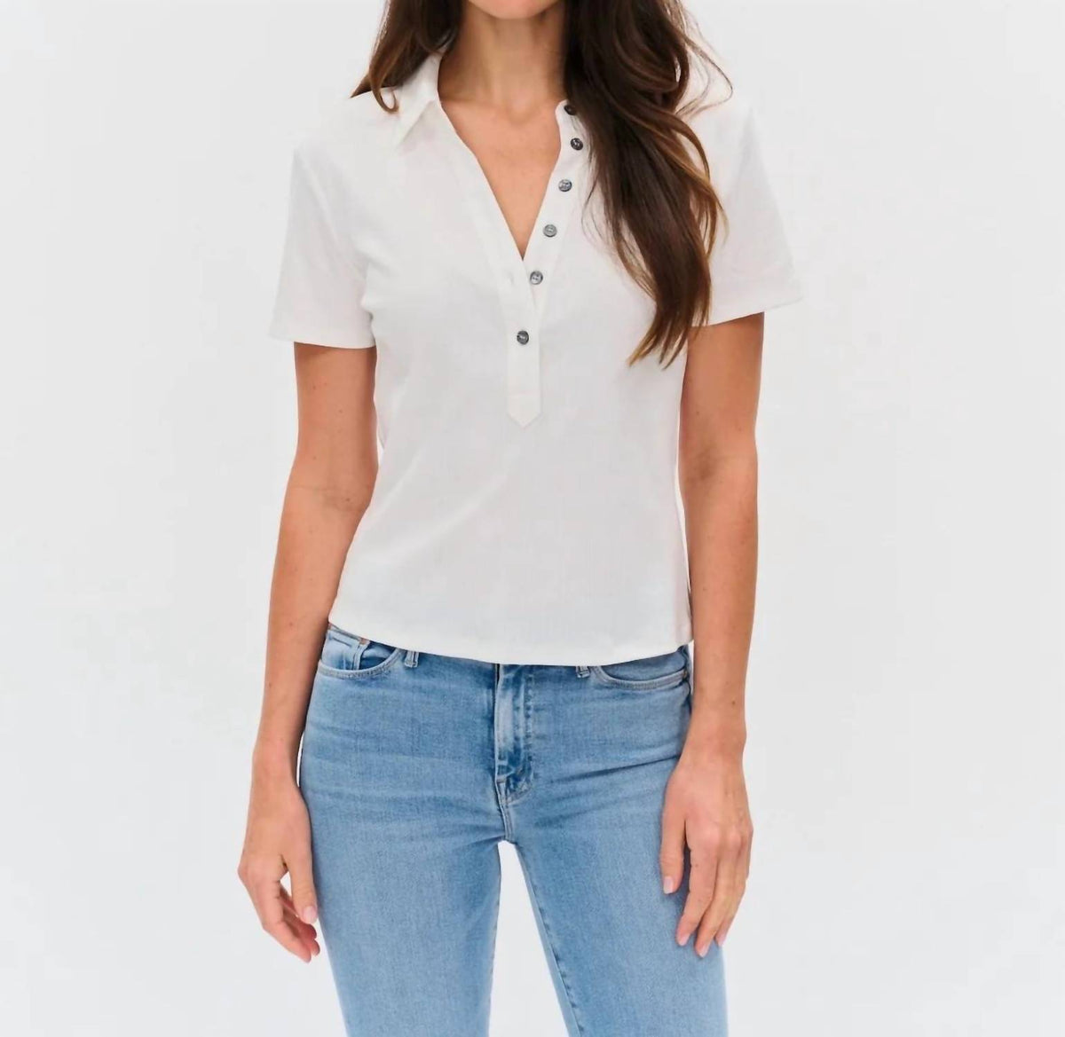 Six/Fifty - Simone Ribbed Polo Shirt