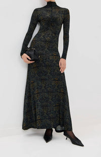 Ulla Johnson - Koa Jersey Ruched Front Turtleneck Dress