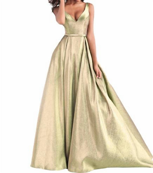 Metallic ballgown