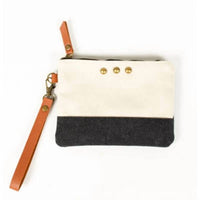 Pretty Simple - Women's Contrast Canvas Boho Wristlet