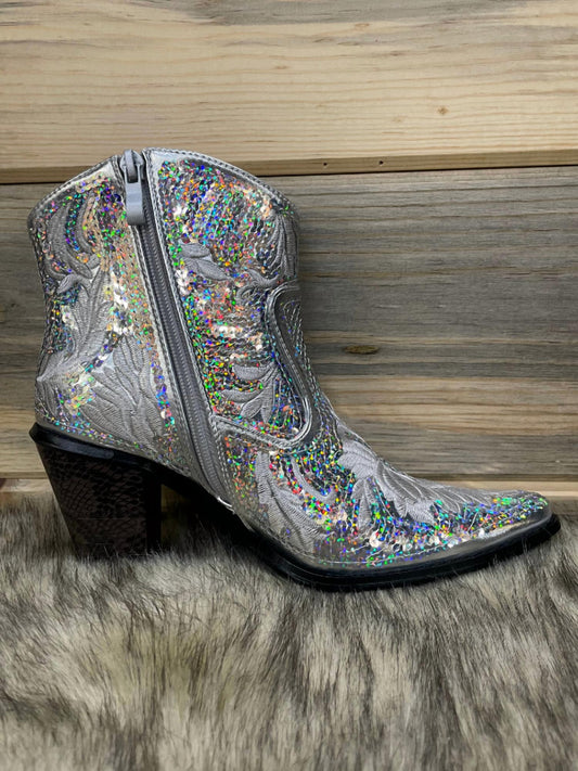 Embroidered Sequins Boots