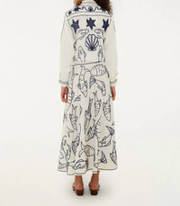 Farm Rio - Fresh Fish Midi Skirt
