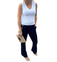 Veronica M - Ponte Pants With Gold Buttons