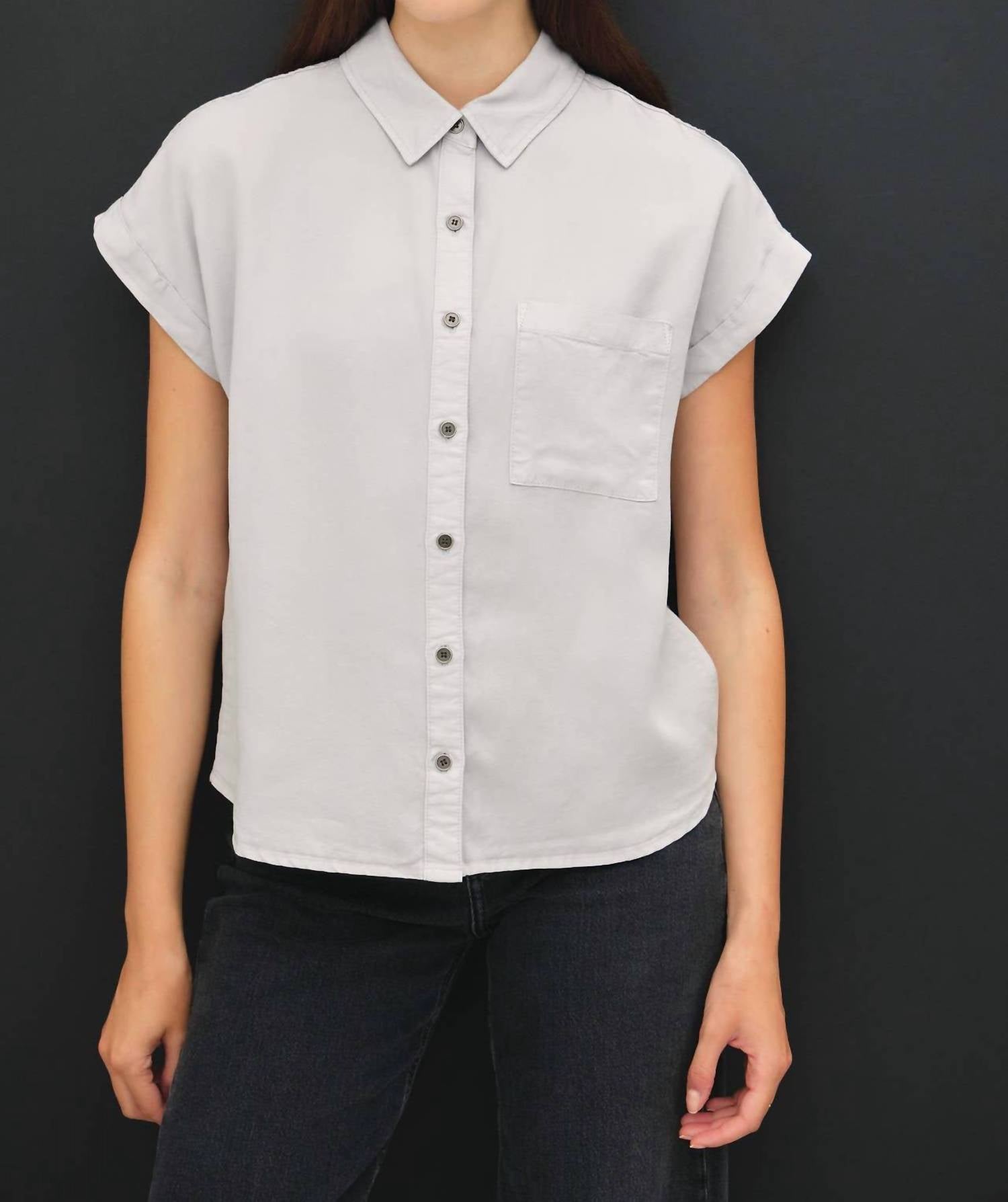 Be Cool - Dolman Button Down Short Sleeve Shirt