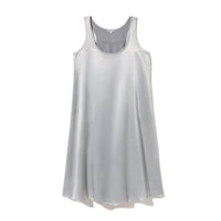 Jessica Satin Knee Length Gown With Pleated Back