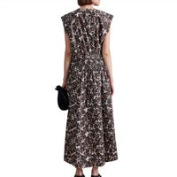 APIECE APART Women's Alfonsina Asymmetric Dress in highland - women's dress - detail view