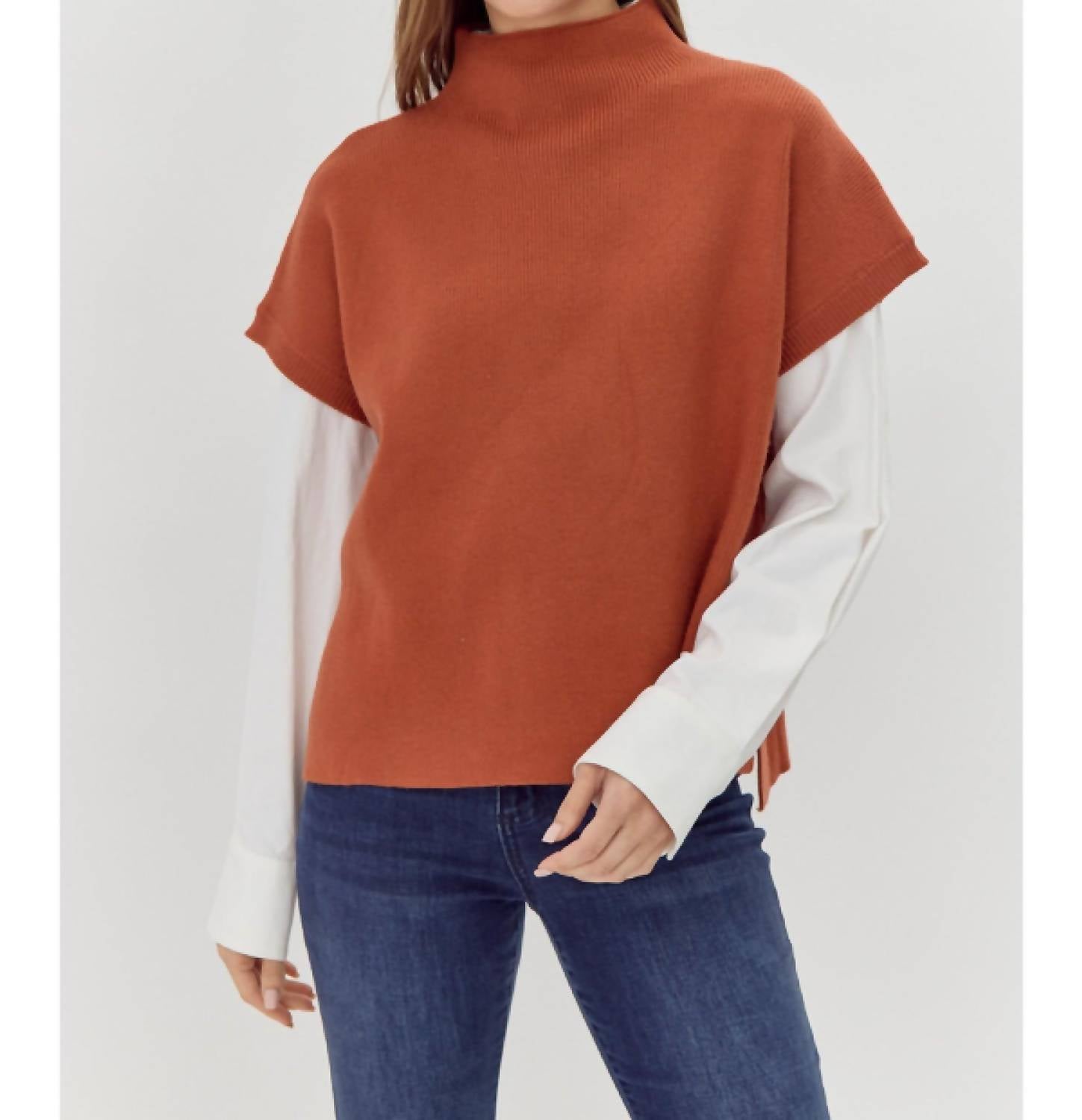Jodifl Everything Is Good Sweater in copper - women's sweater