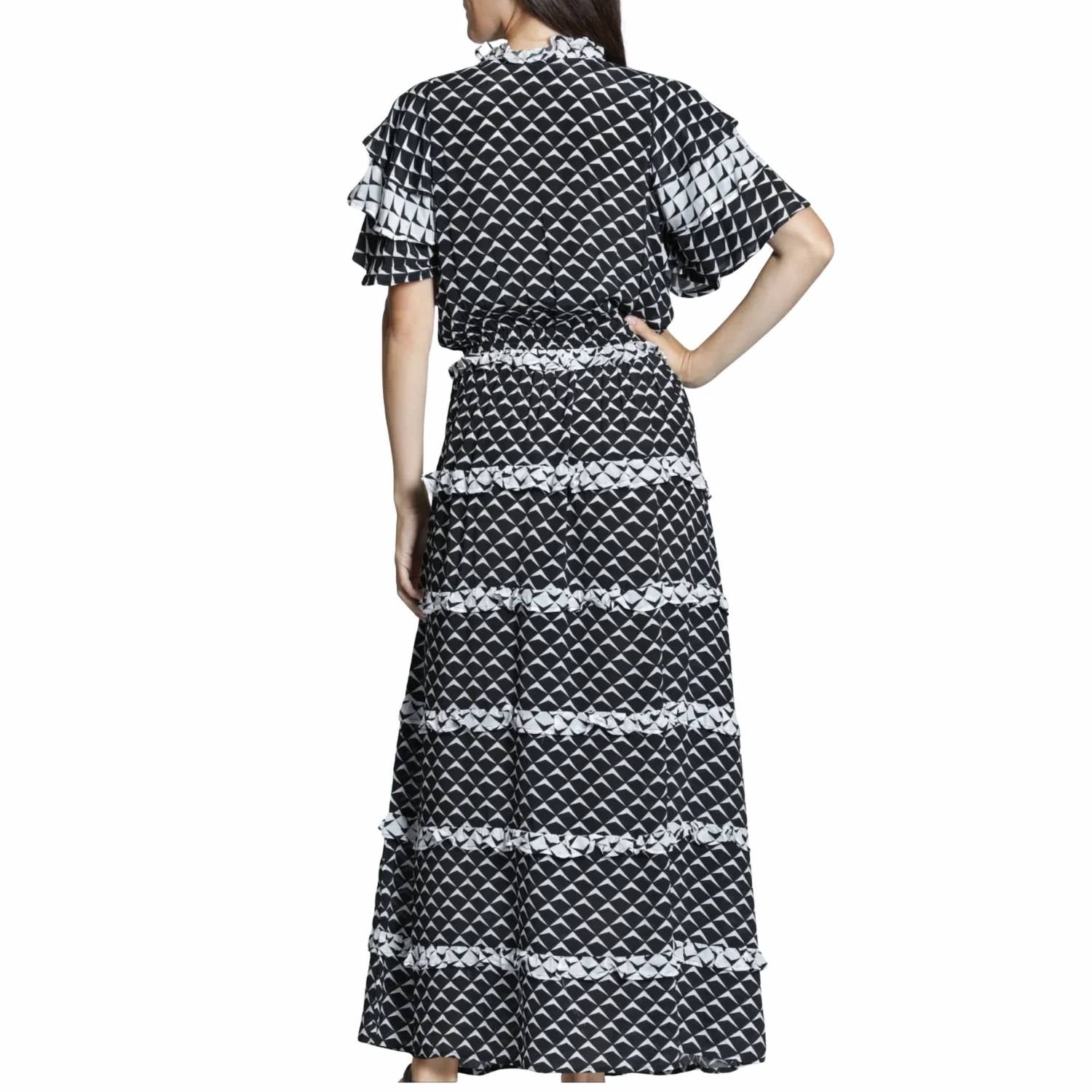 Apny - Ruffle & Tiered Maxi Dress