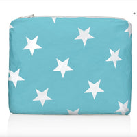 Hi Love Travel Women's Medium Zipper Pack in capri sea shimmer star - women's bag