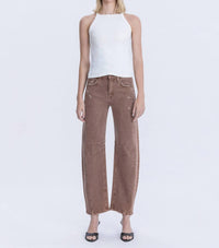 Flying Monkey - High Rise Ankle Barrel Leg Jeans