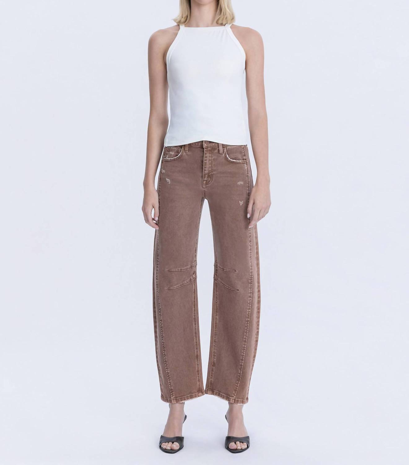 Flying Monkey - High Rise Ankle Barrel Leg Jeans