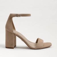 Sam Edelman Women's Daniella Leather Ankle Strap Heel in nude - women's sandal - detail view