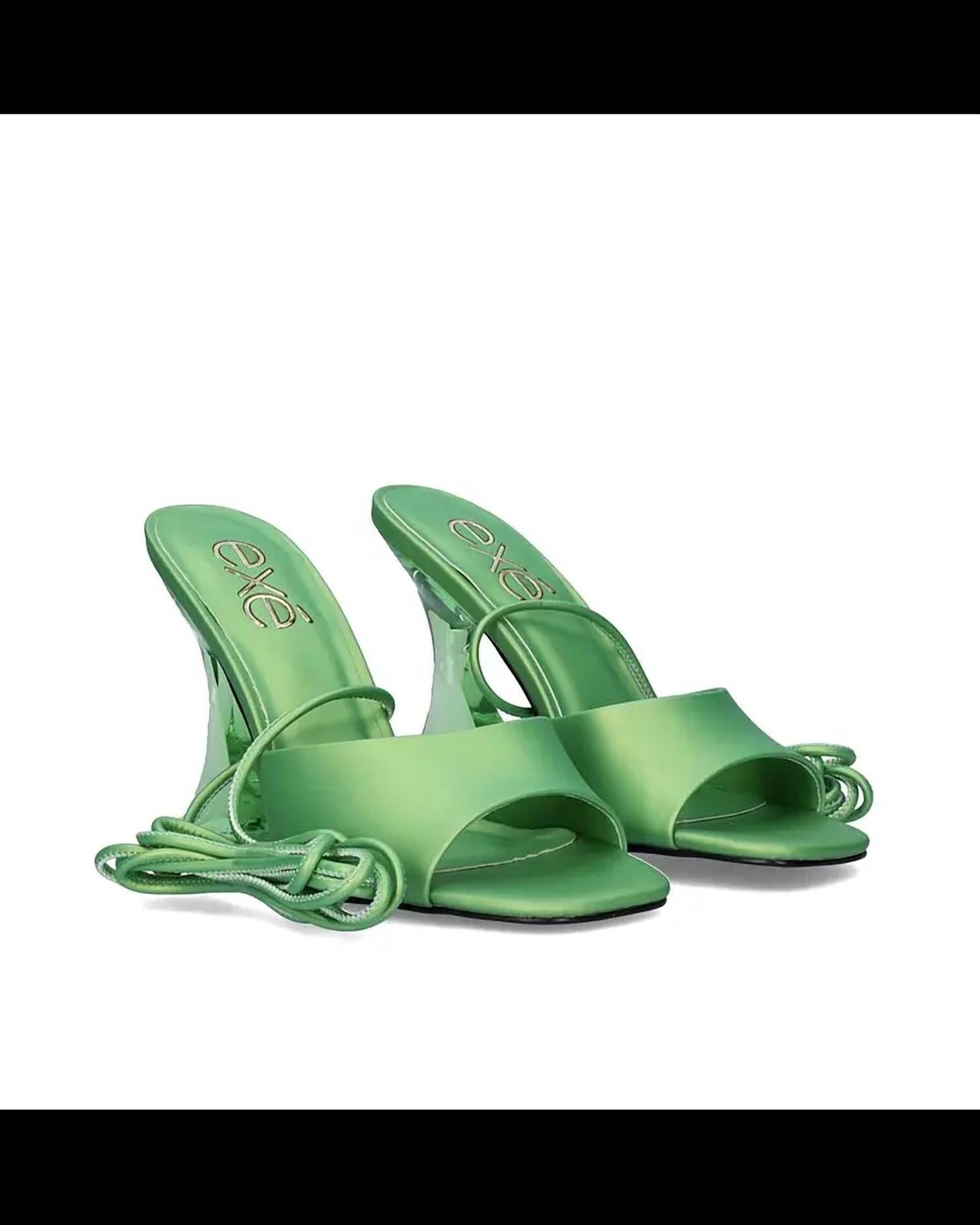Exe - Women's Crystal Heeled Slingback Sandal