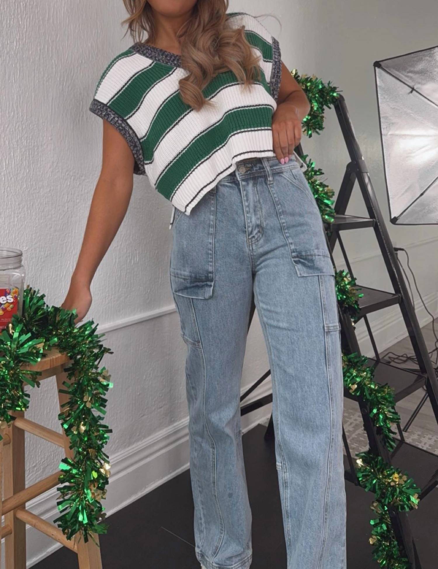 Everyday Chic Boutique - Madison Cargo Jeans