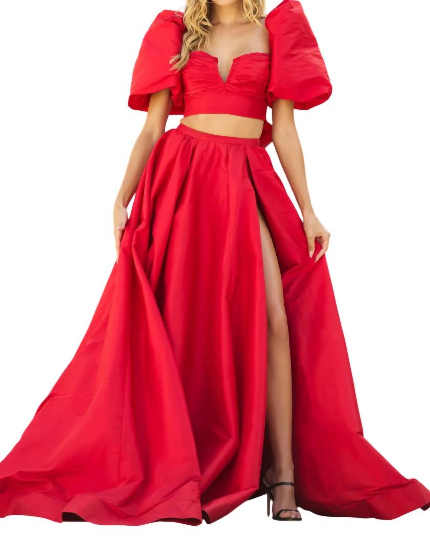 Sherri Hill - Two Piece Taffeta Gown