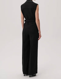 EXQUISE Onyx Sleeveless Jumpsuit in black 1 - women's pants - alternate view