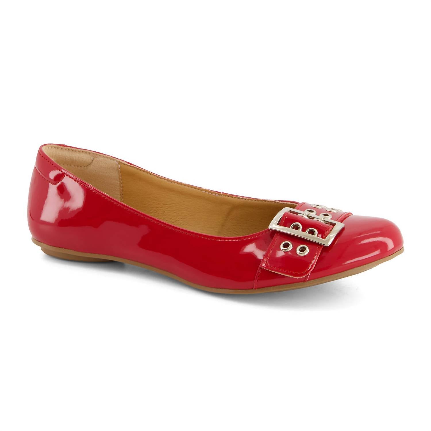 Andrea - Women's Wide Buckle Ballerinas