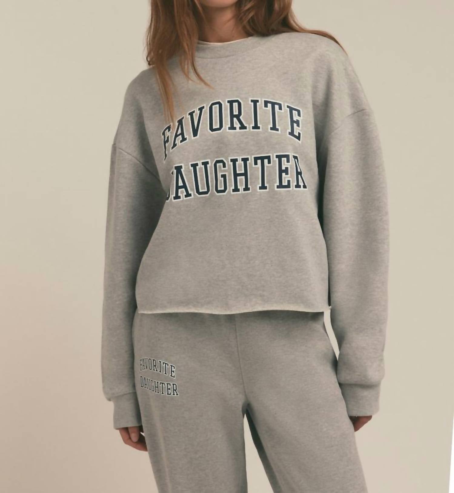 Favorite Daughter - Cropped Collegiate Sweatshirt
