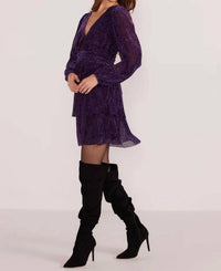 Minkpink - Enya Lurex Plisse Mini Dress