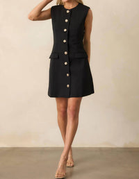 Entro - Sleeveless Tailored Mini Dress