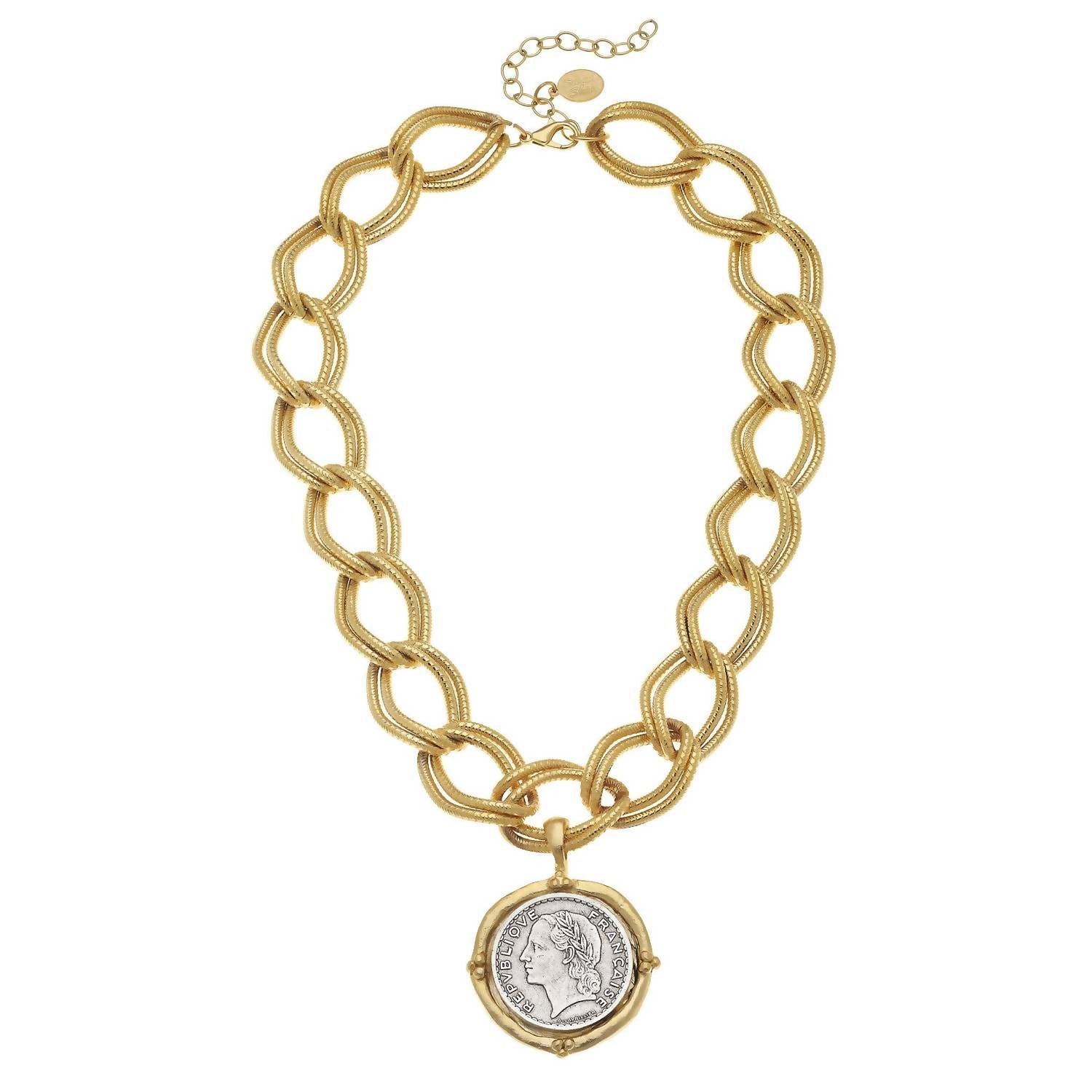 Susan Shaw - Women's Coin On Chain Necklace