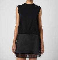 FRENCH CONNECTION Cosysoft Sleeveless Vest in black - women's jacket
