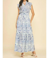 Pinch - Shellscape Watercolor Maxi Dress