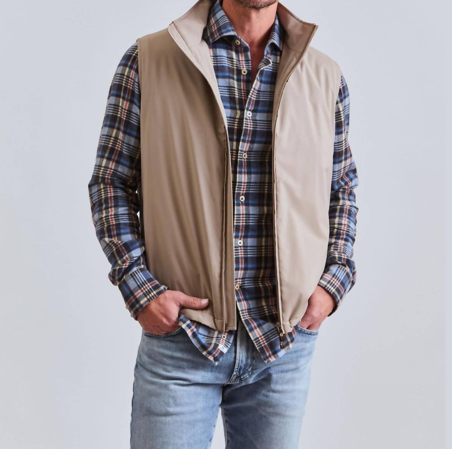 Lanificio Colombo Ranger Vest in soft brown - men's item