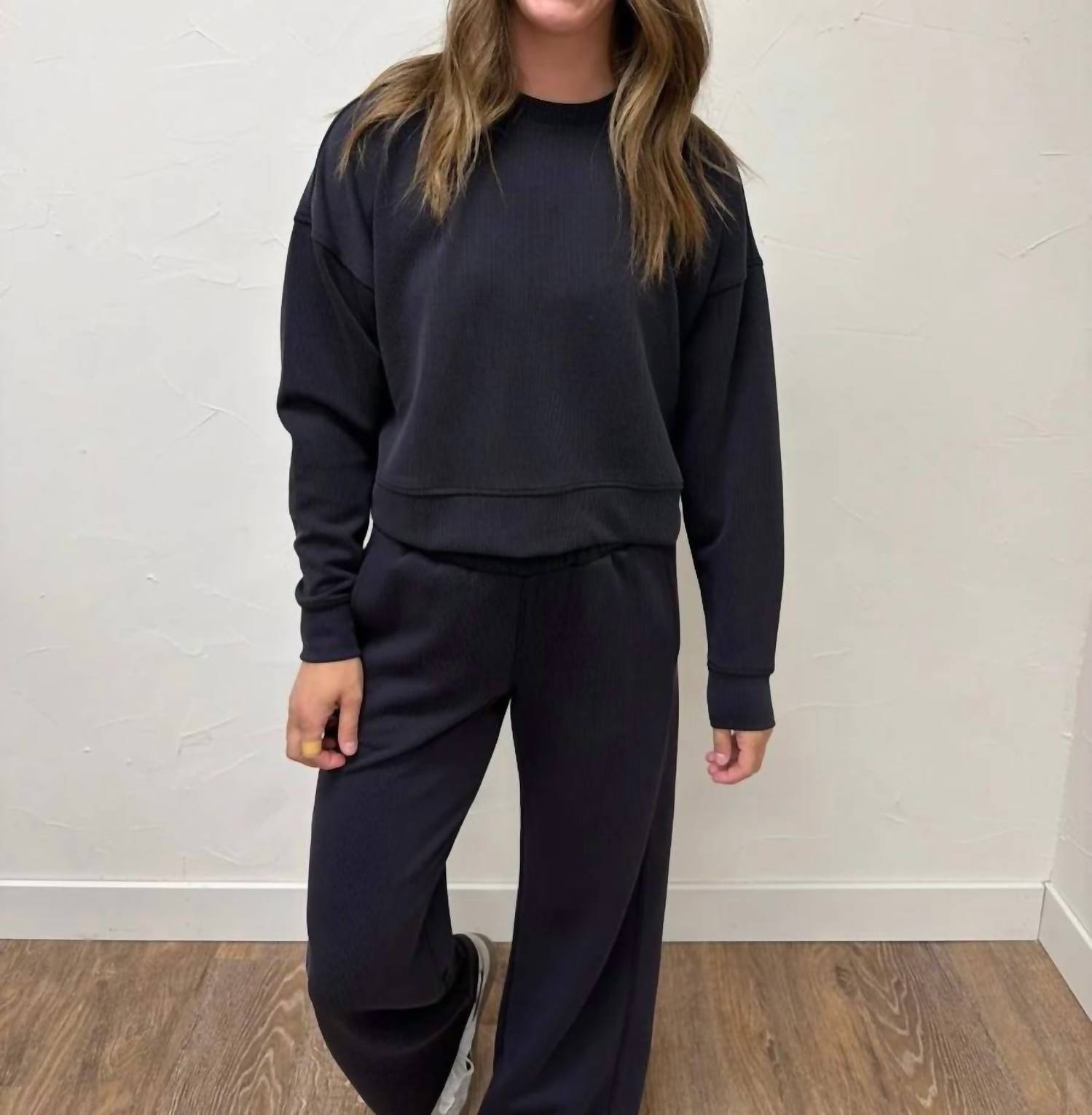 Mono B - Luxe Sand Wash Rib Sweater