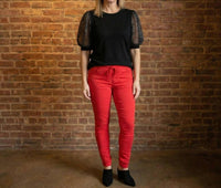 Made in Italy Starlight Italian Magic Pants in italy starlight italian magic pants in red - women's pants